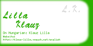 lilla klauz business card